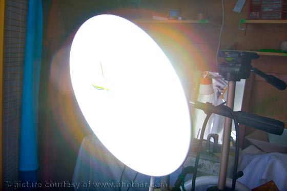 home made flash beauty dish
