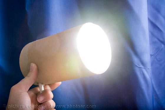 home made flash spot light / hair light