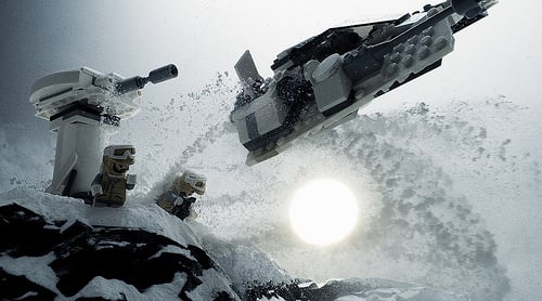 High Speed Snowspeeder Flyby