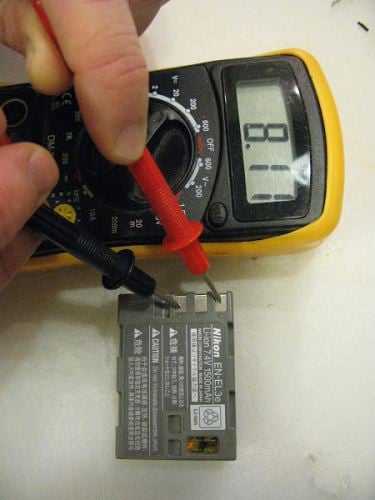 Voltage of Nikon DSLR Camera Battery