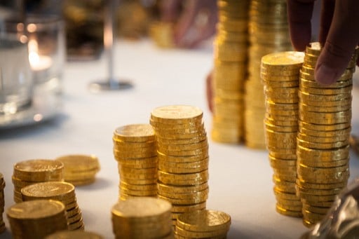 Stacks of gold