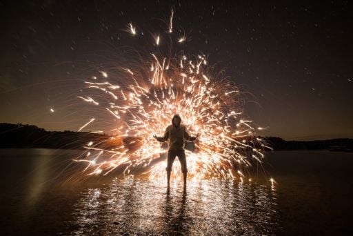 A Neat Trick For Balancing Fire And Sky In Light Painting