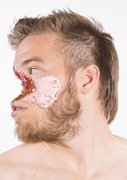 Portraits Of Severe Face Injuries Made With Cake, Candy & Ice Cream