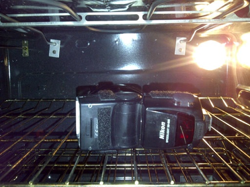 Fresh Baked Flash - Drying Out a Strobe in the Oven