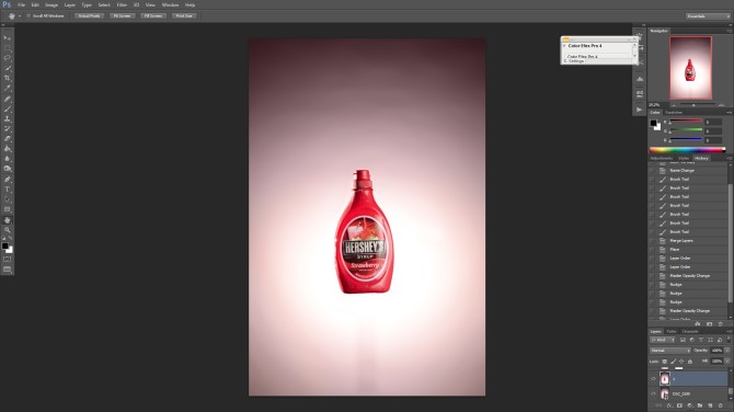 After editing the background