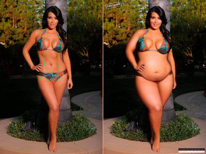 Kim Kardashian - Plump (Before and After)