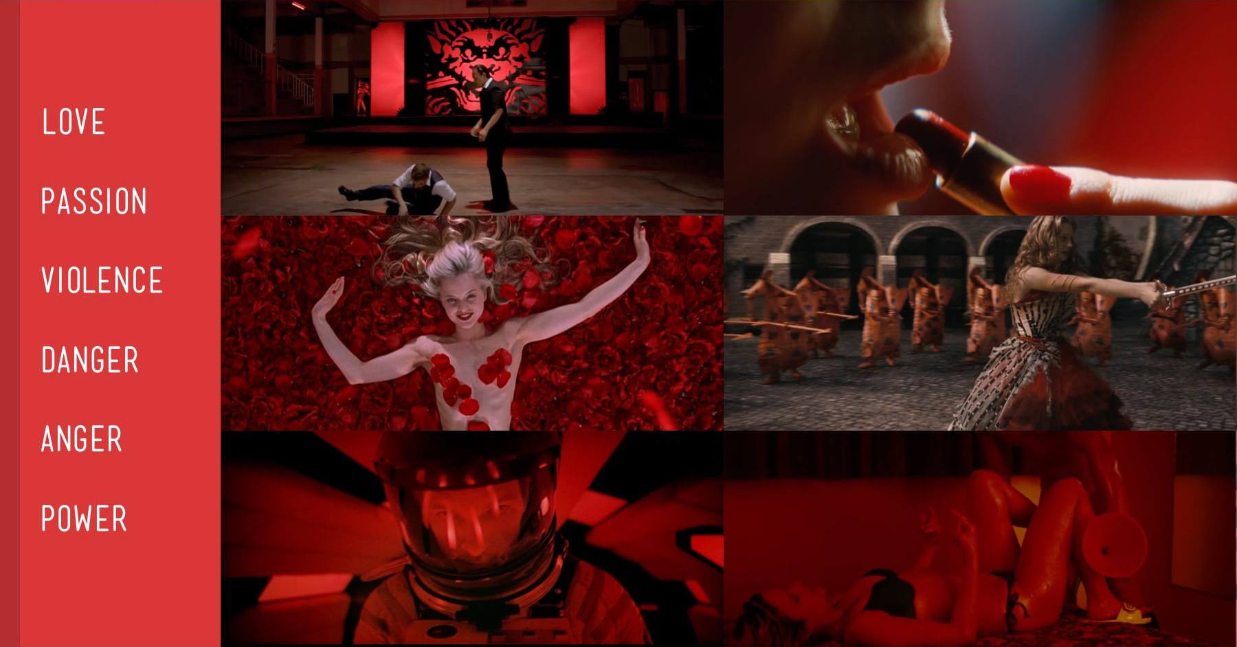 Color:red Connotations These 50+ movie color palettes show how to effectively use color in film