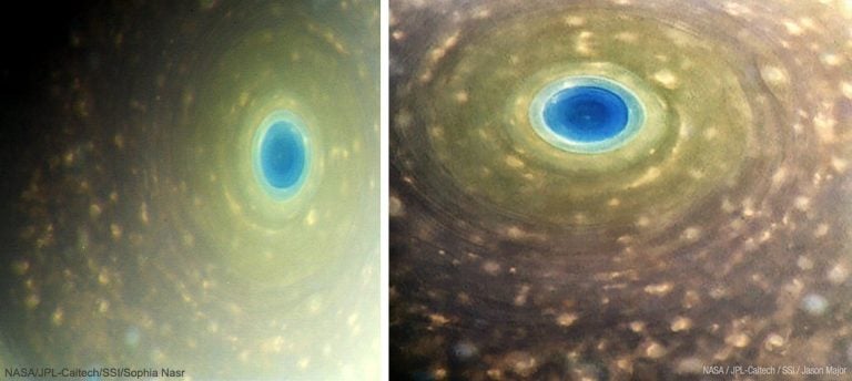 Saturn polar vortex