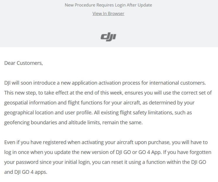 DJI App Update