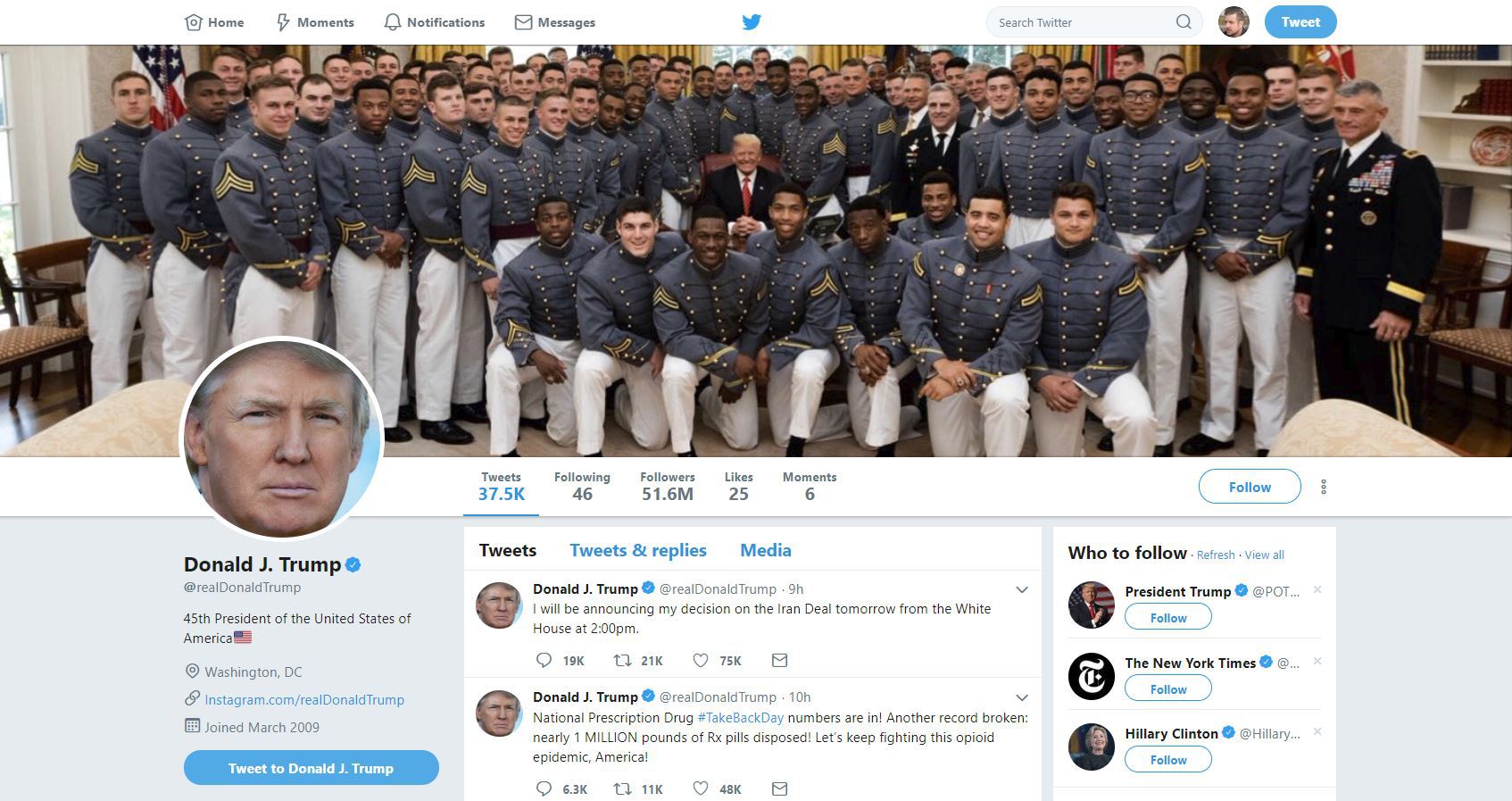 Funny Trump Twitter Banner Photo