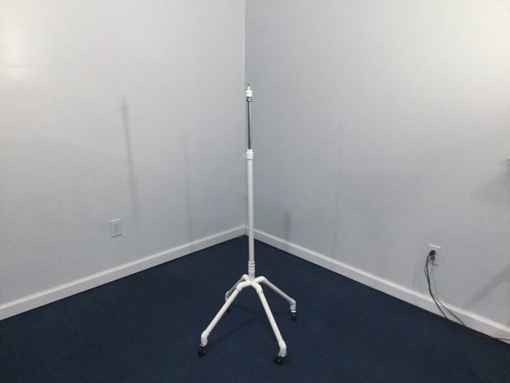 DIY PVC light support system