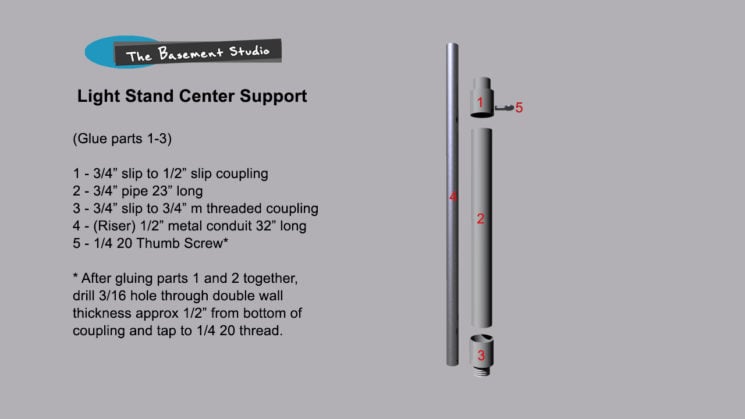 DIY light support system