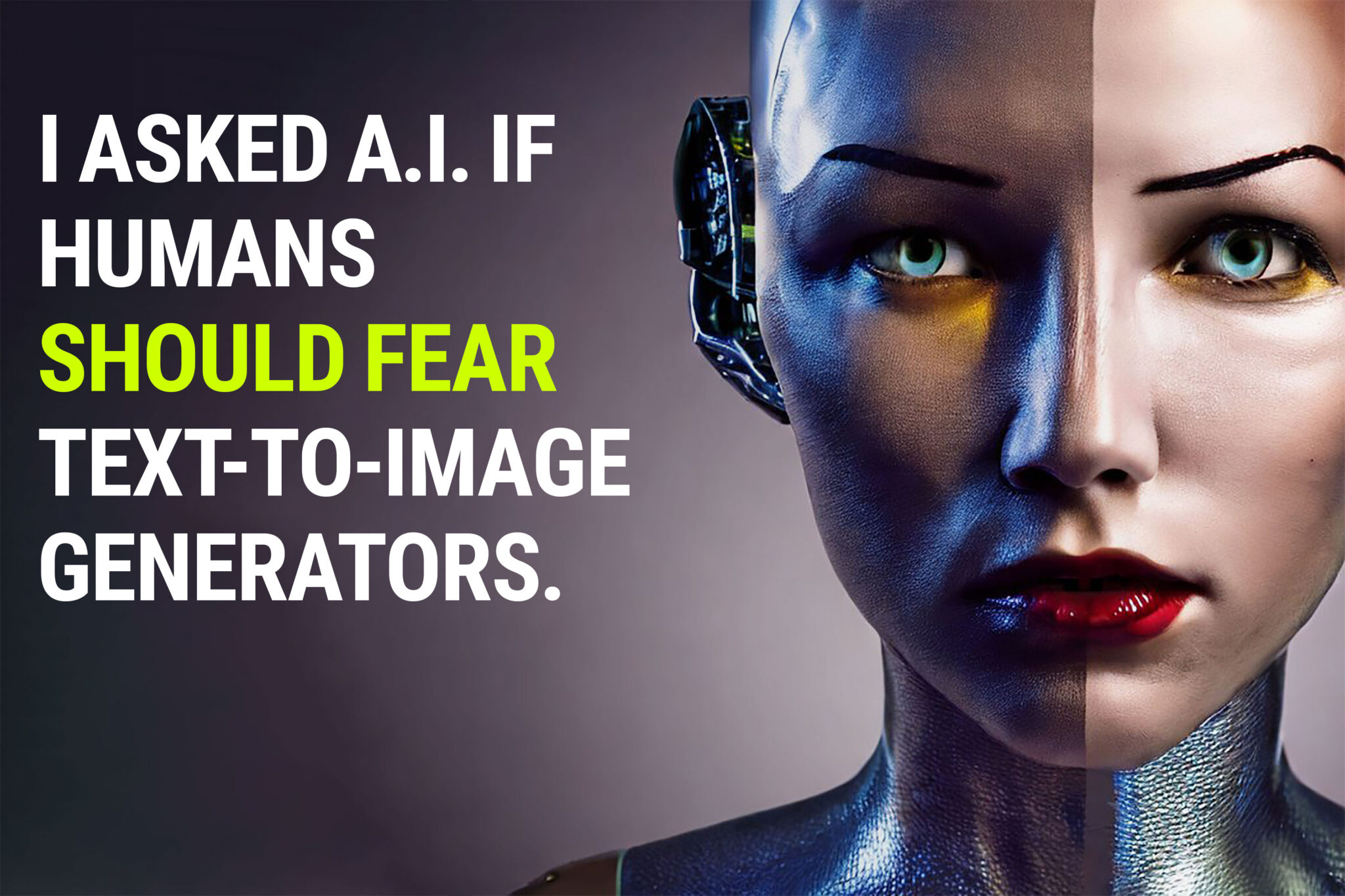Human Speed Text In I asked A.I. if humans should fear text-to-image A.I. generators. Here ...