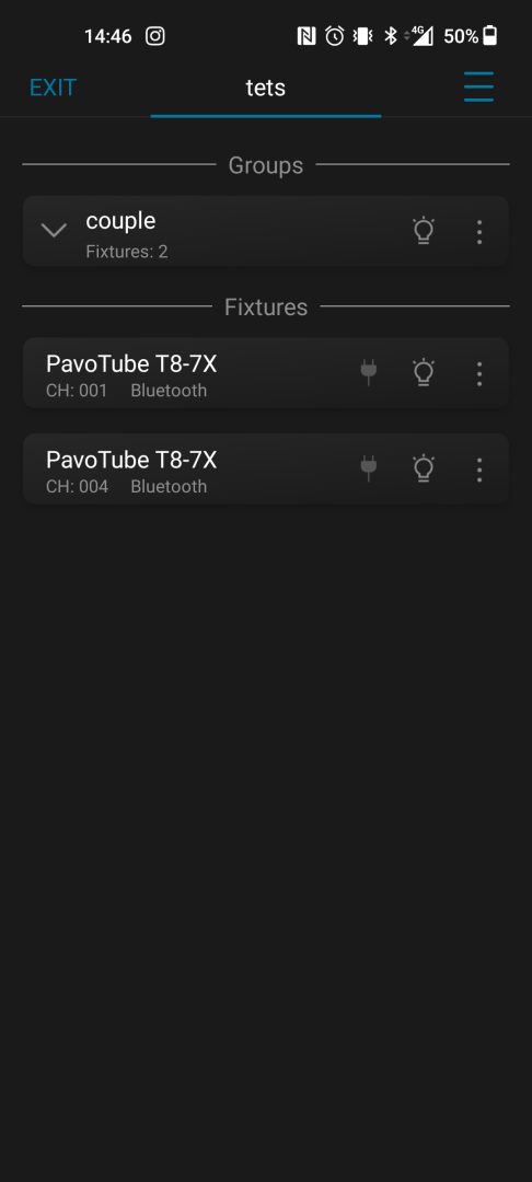 Nanlite PavoTube T8-7X tube light review - App: group selection