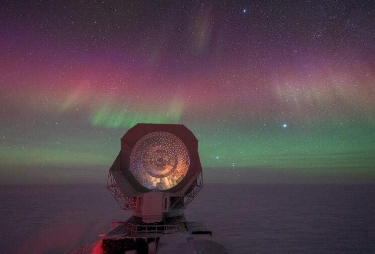 “Rainbow Auroras Above the South Pole” by Aman Chokshi