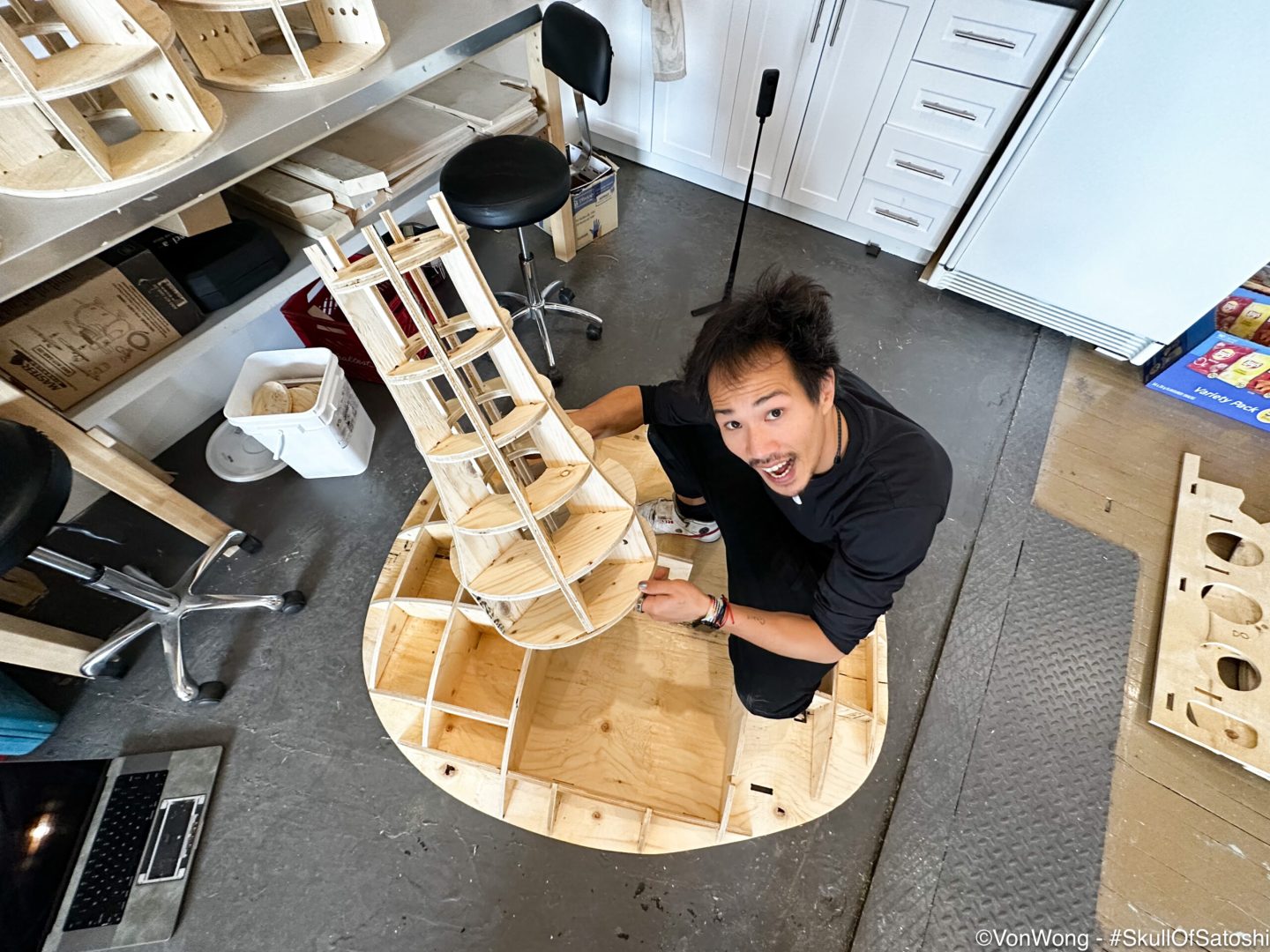 skull of satoshi wood CNC