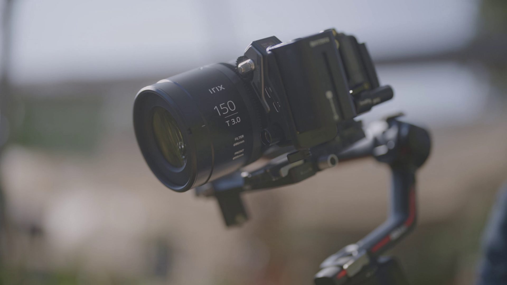 IRIX 150mm T3.0 Cine lens review - balanced on a gimbal