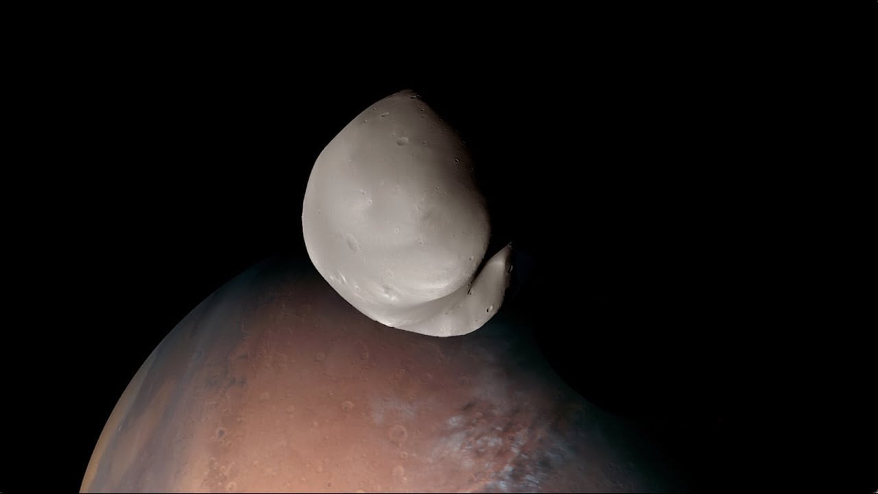 Most detailed images ever of Mars' moon captured by 'Hopeful' space probe