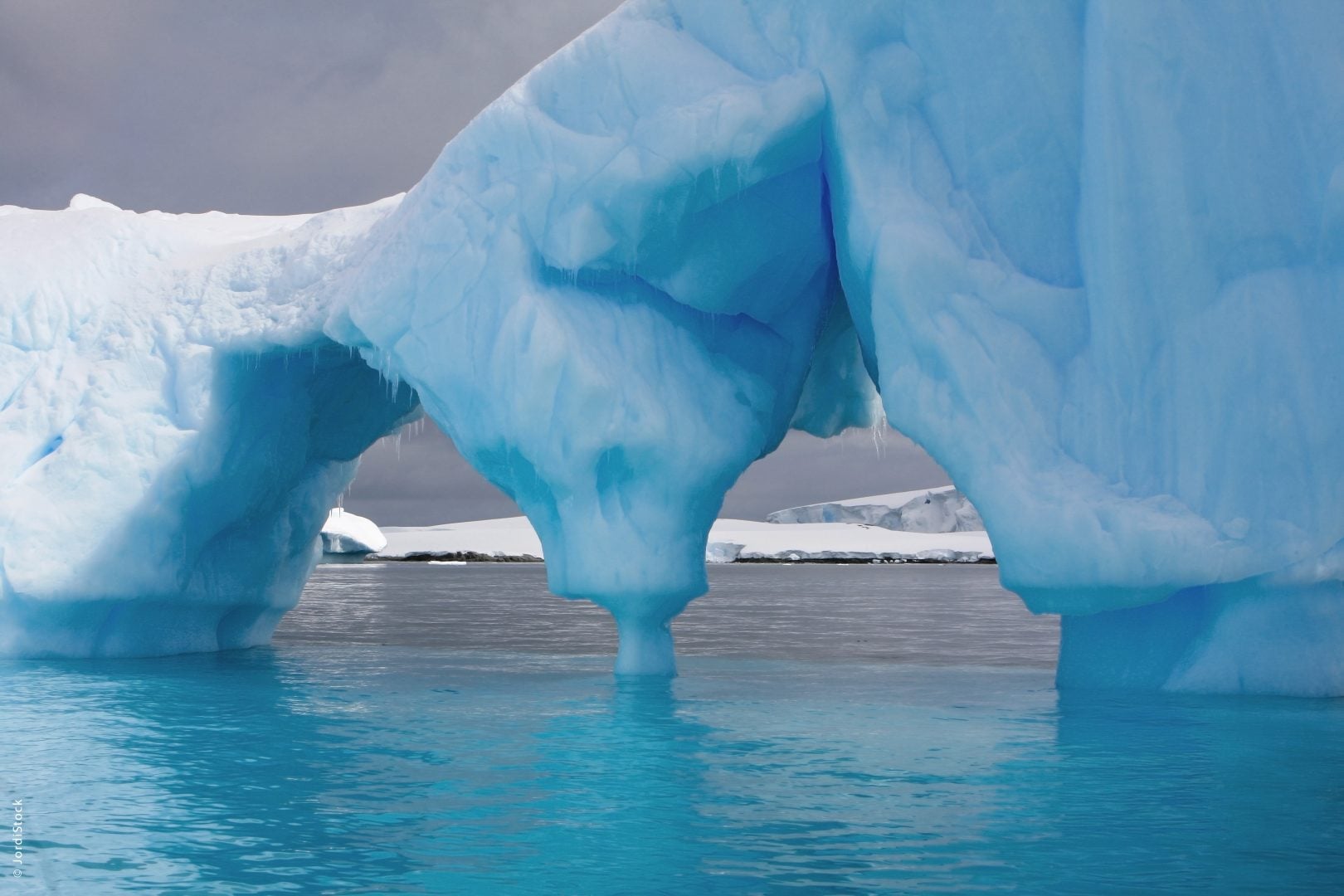 Iceberg bridge in Iceberg Alley, Antarctic Peninsula.