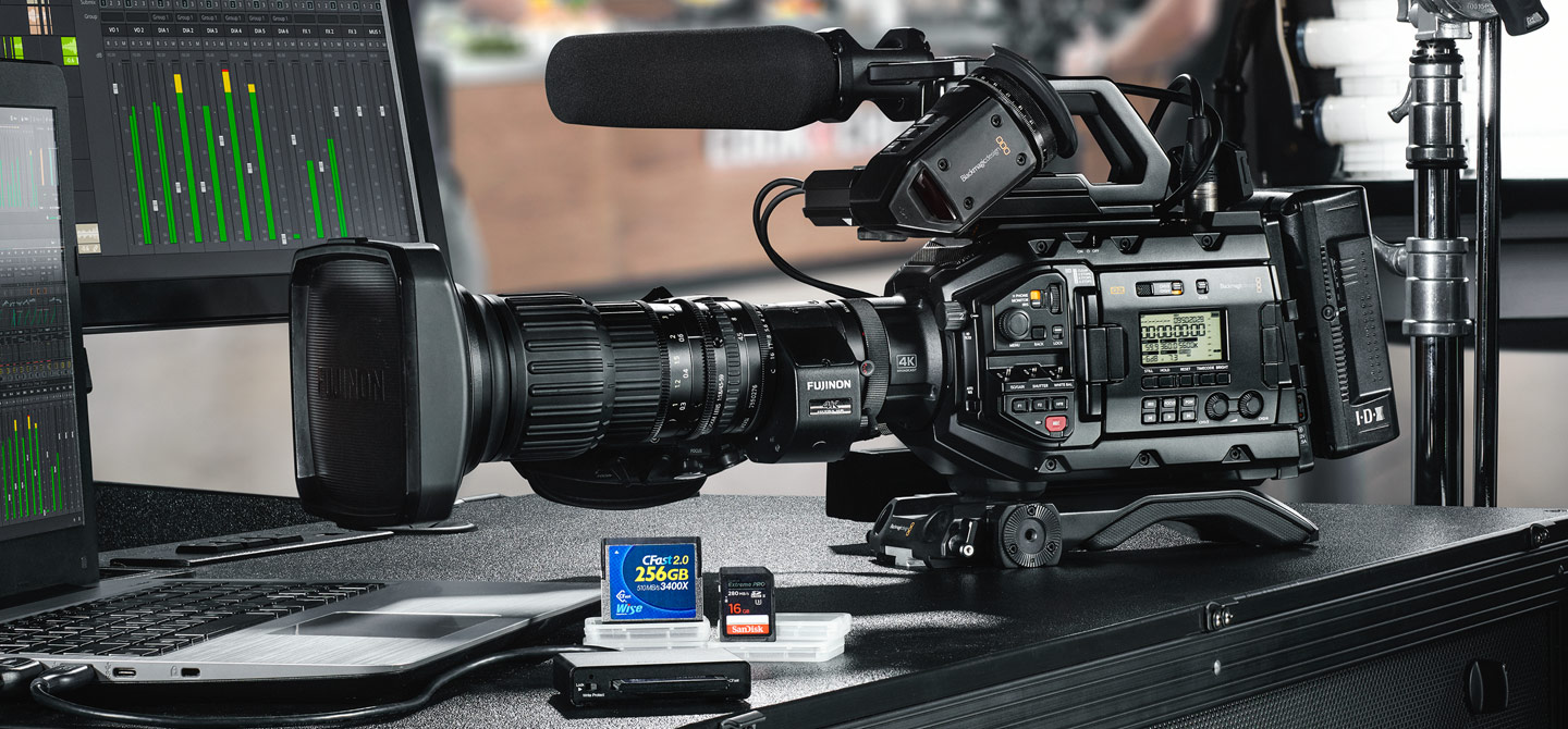 Blackmagic URSA Broadcast G2 on desk
