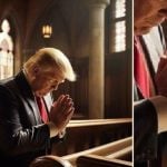 trump praying six fingers