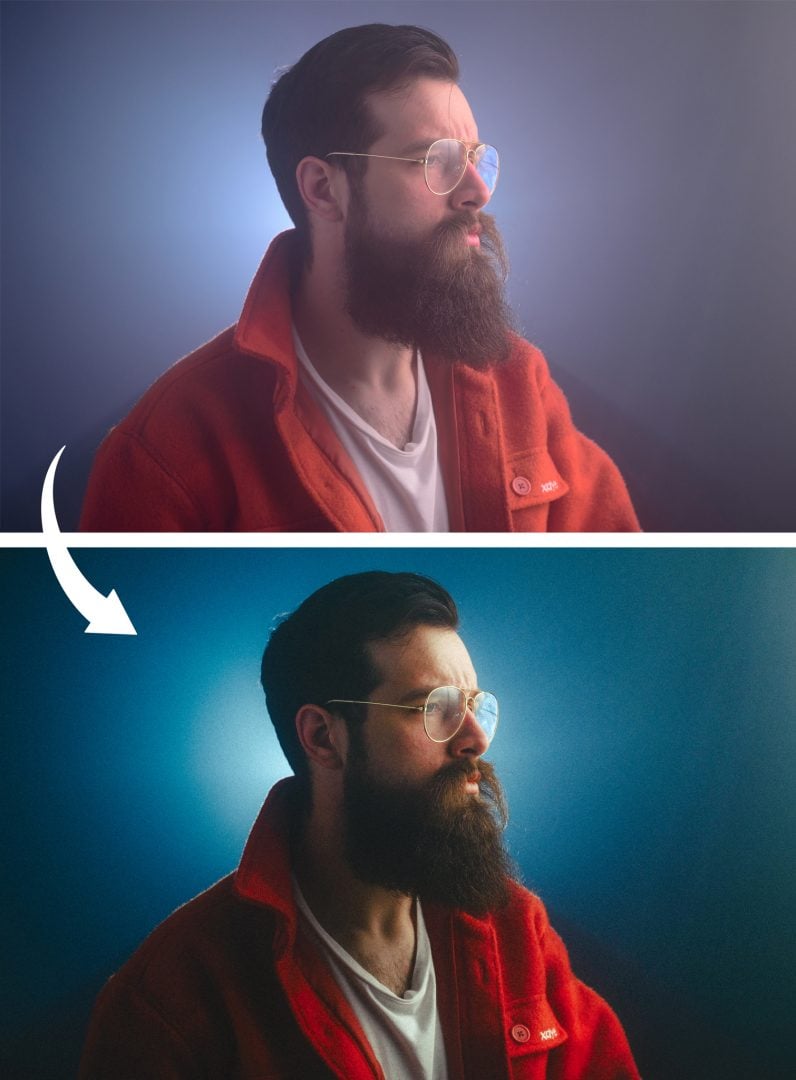 Lightroom way to emulate film blue background