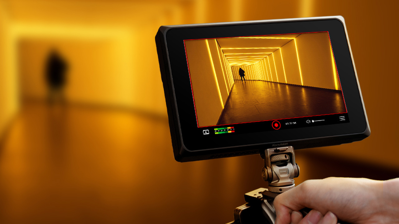 Konvision A7S 4K60 monitor/recorder in a tunnel