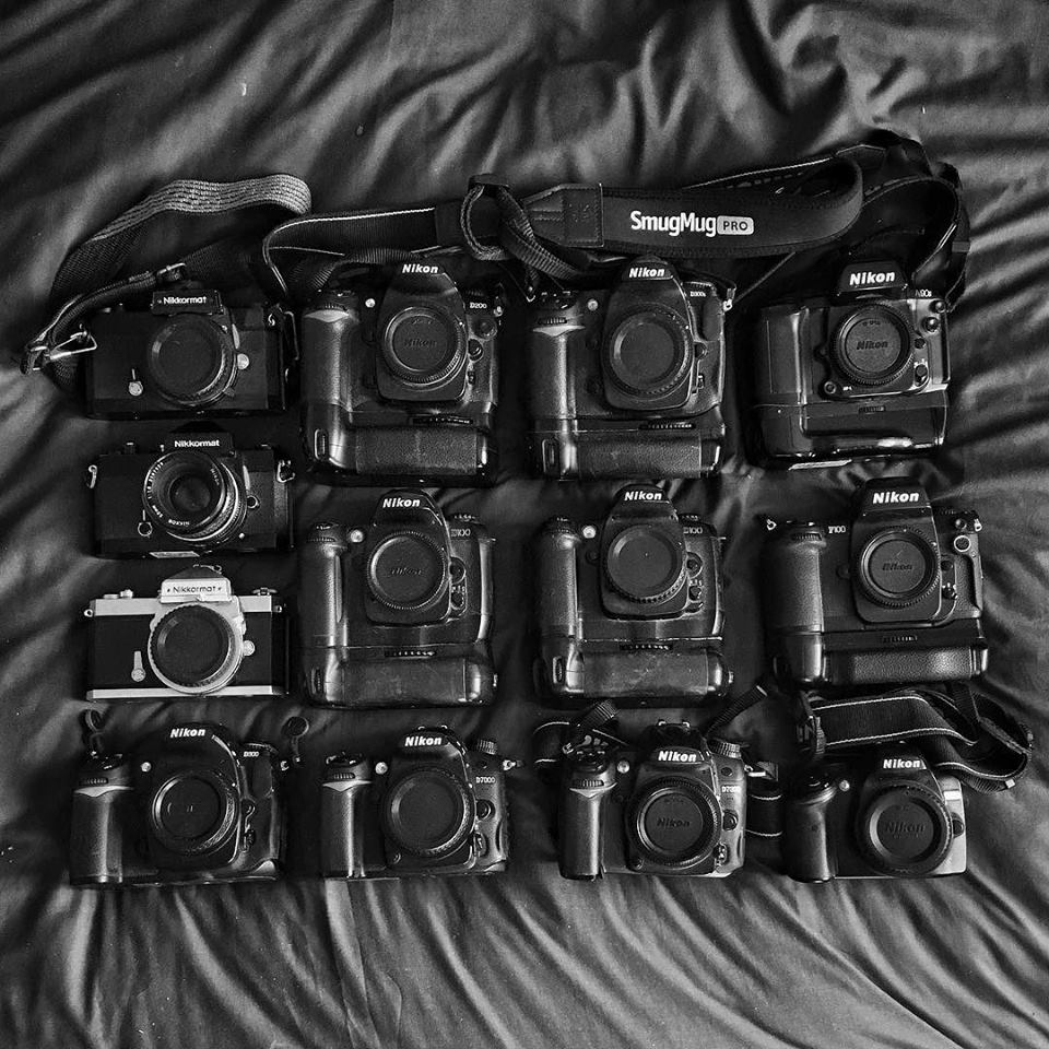 My Nikon DSLR & SLR collection as of 2018