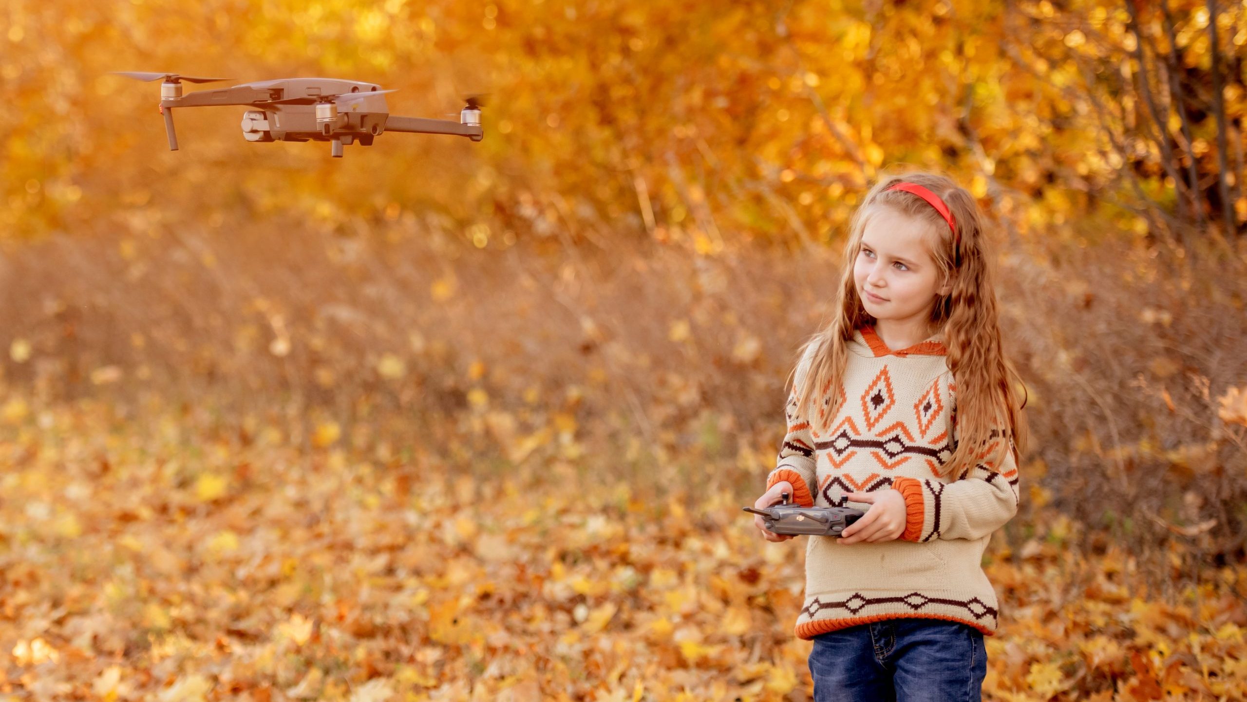 girl with drone