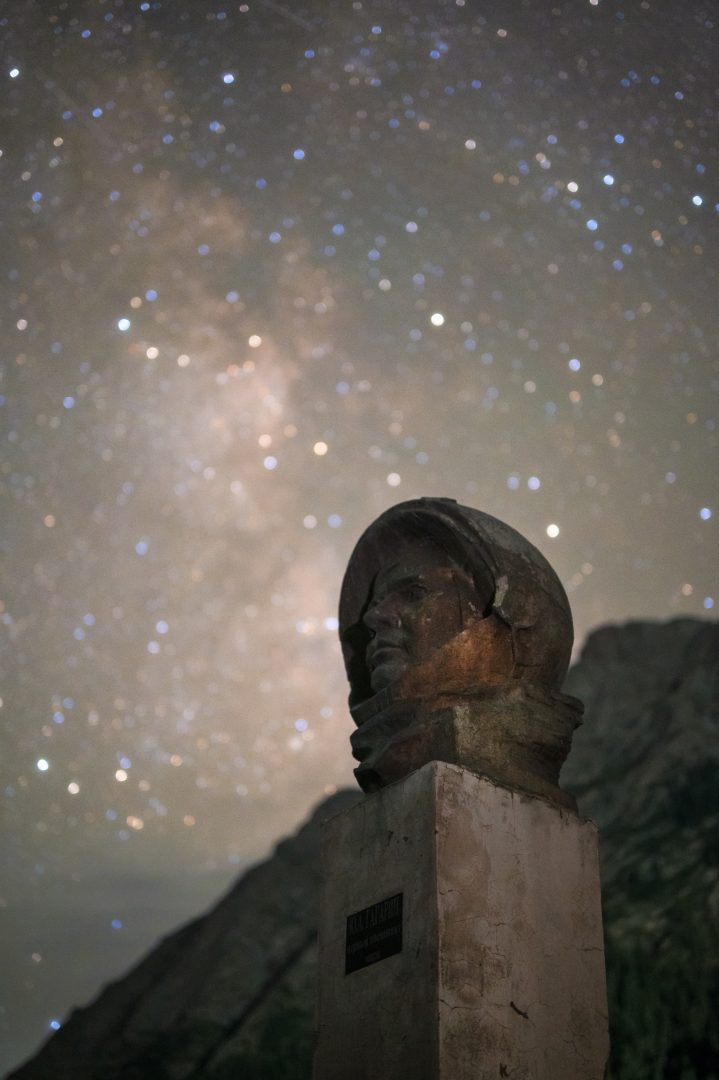 Yuri Gagarin monument at Barskoon Valley