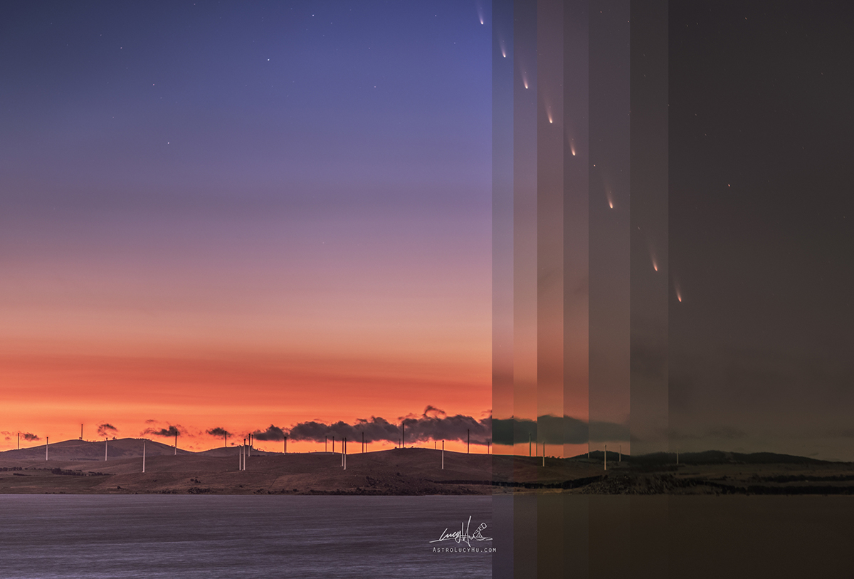 Lucy Yunxi Hu captured the rising comet Tsuchinshan-ATLAS from Lake Gerogia, NSW, Australia