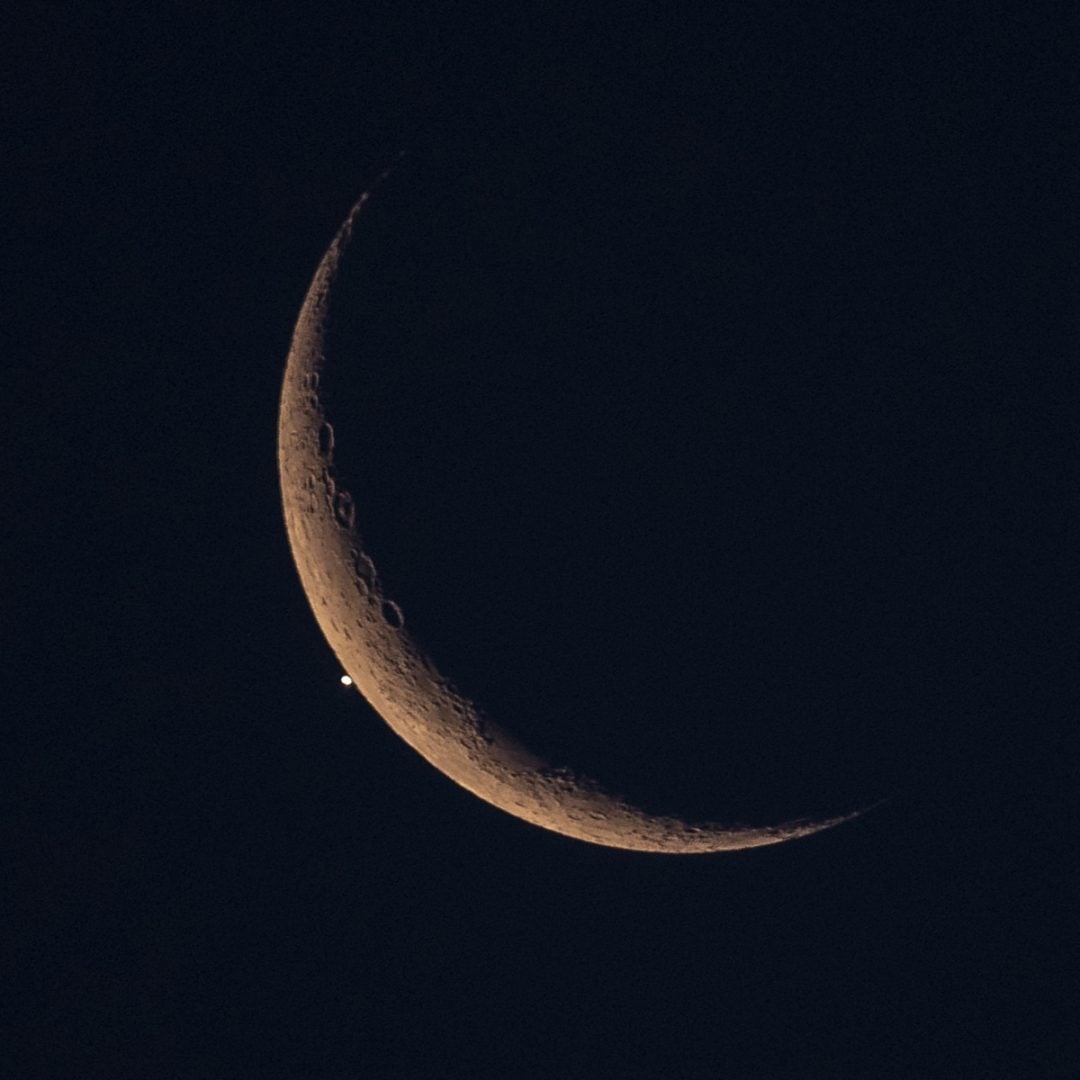 The moment when Venus reappears after an occultation