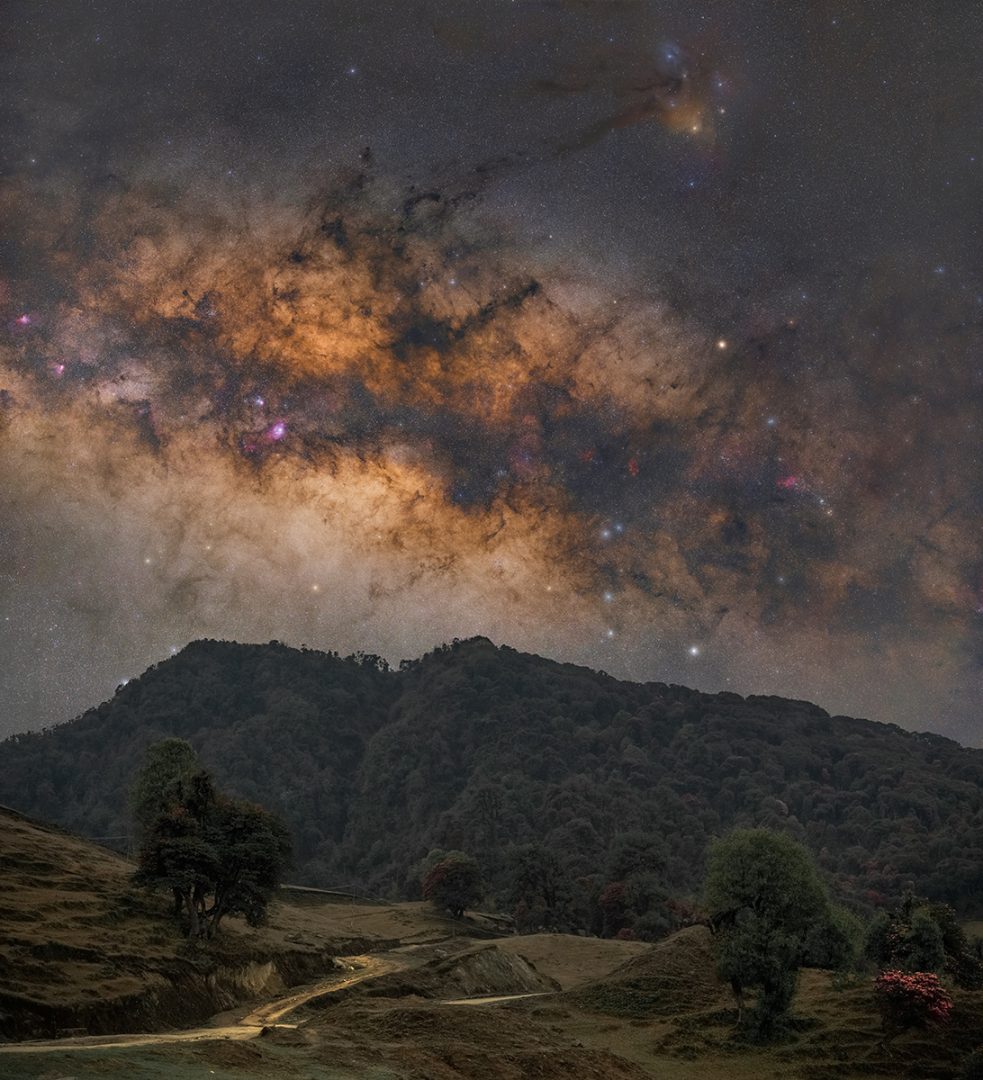 Rising Milky Way from Tinjure, Nepal