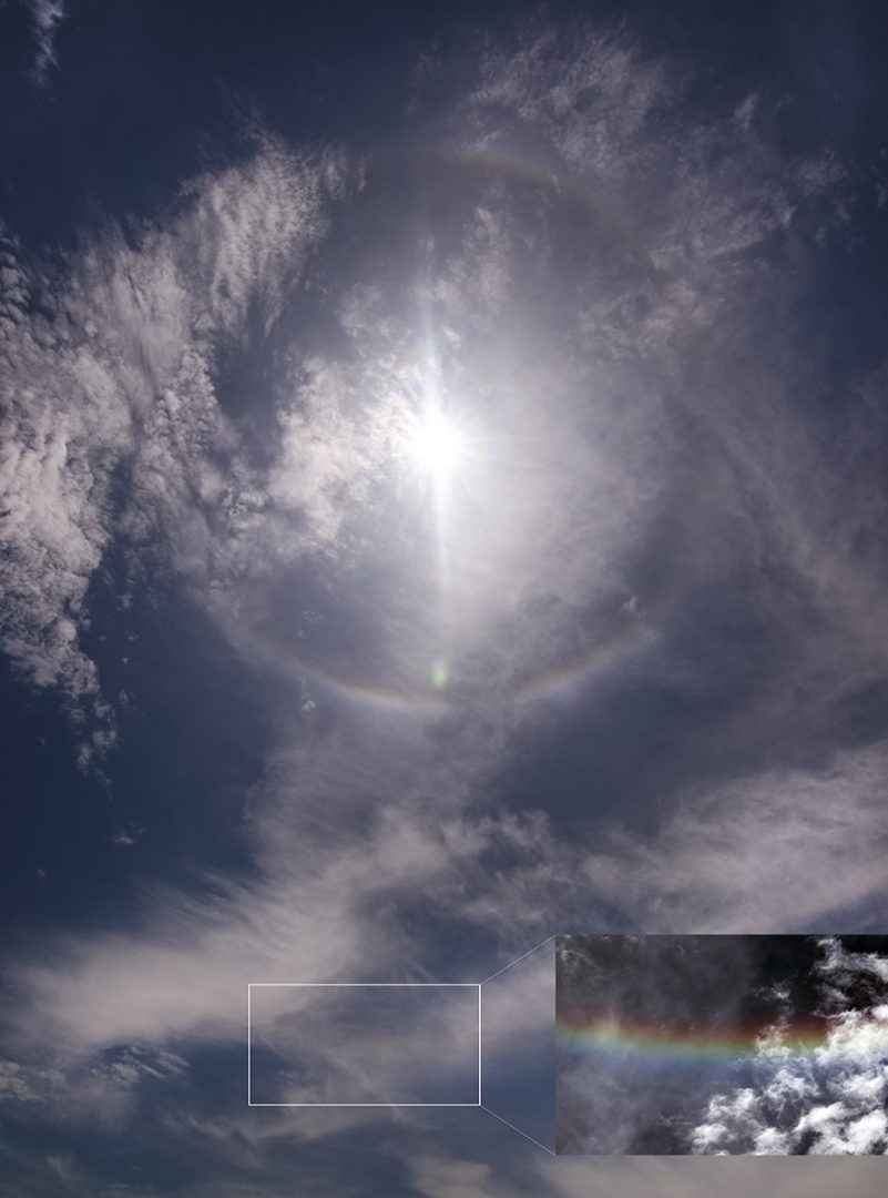 Solar halos are often seen with circumhorizontal arcs.