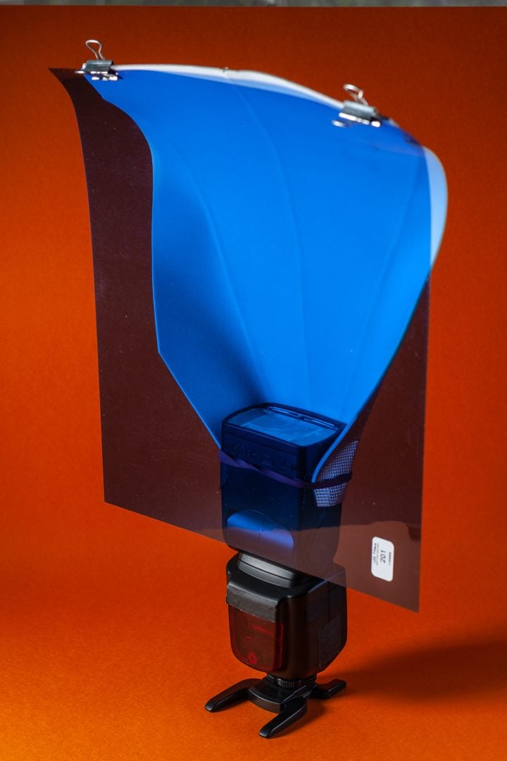 Build a DIY bounce reflector for your speedlite and instantly create beautiful soft portraits gels