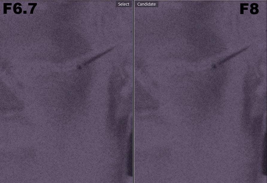 But centerwise I would give F 6.7 a slight win.