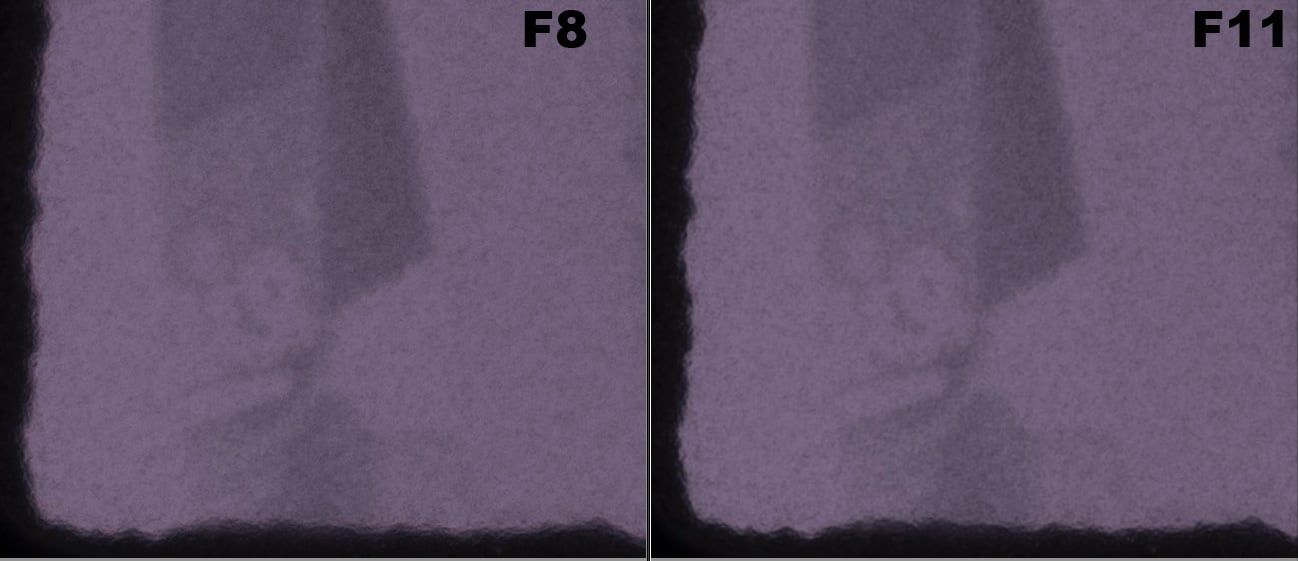 When comparing F8 to F11, F8 looses to F11. Not much but it does.