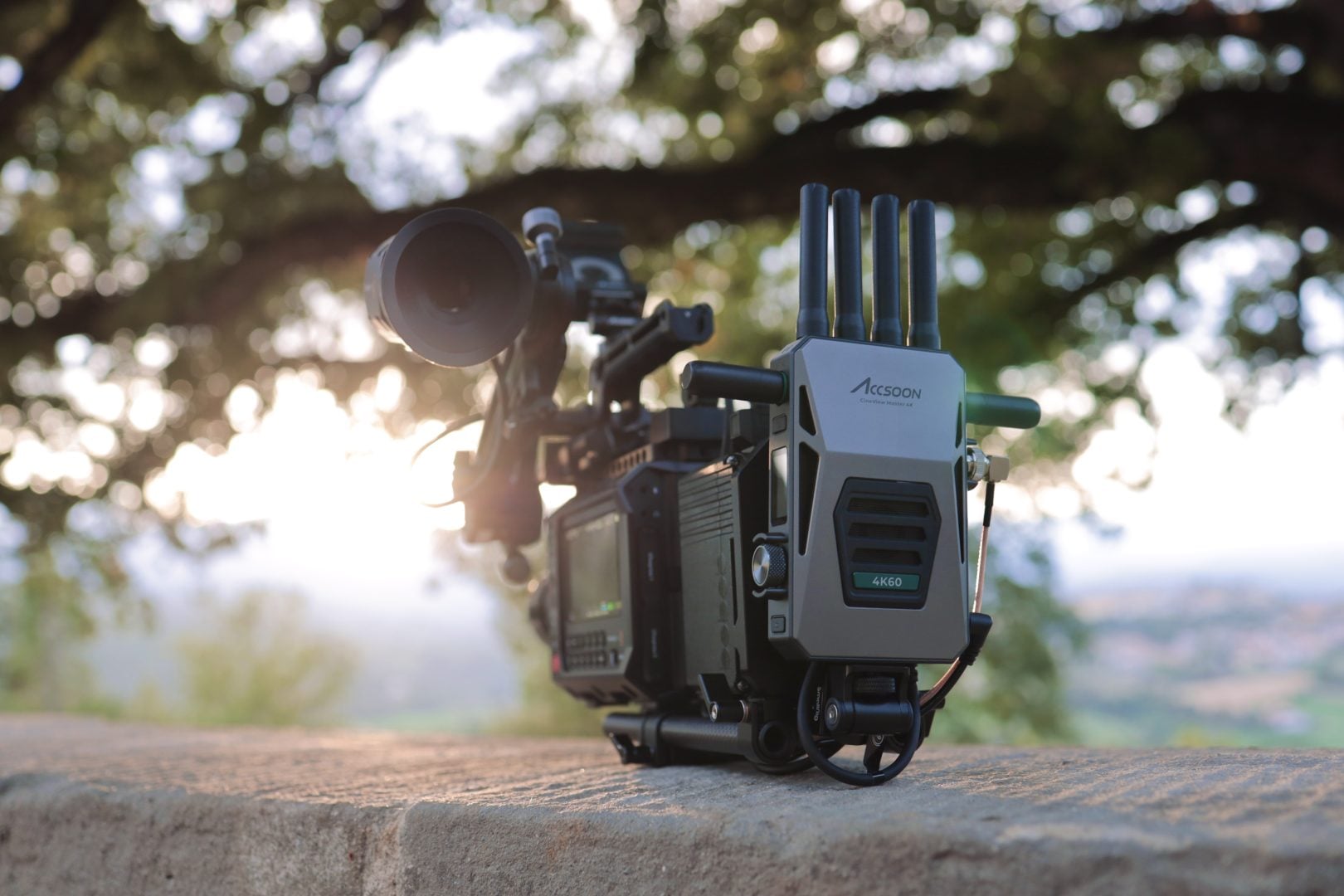 Accsoon CineView Master 4K  mounted on the Blackmagic PYXIS