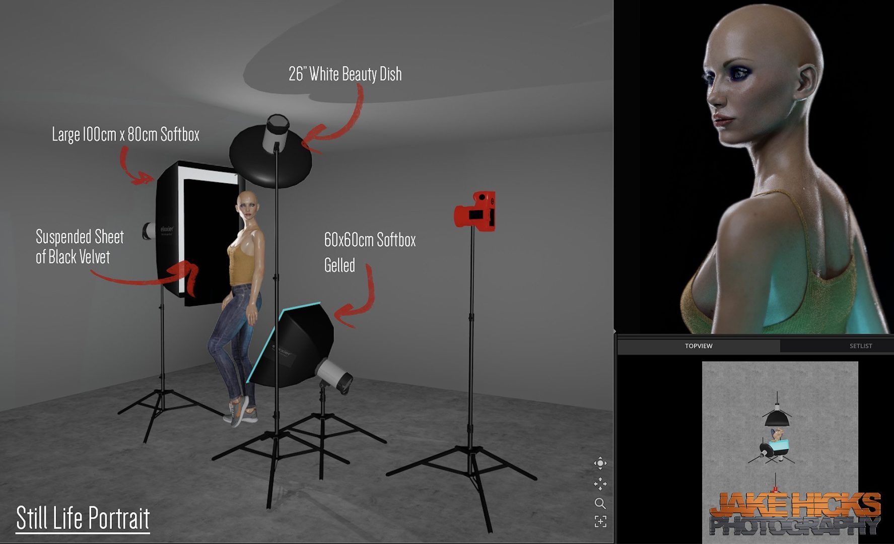 still life portrait lighting