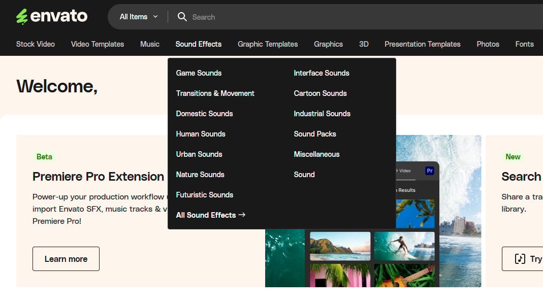Envato Top-Level Categories