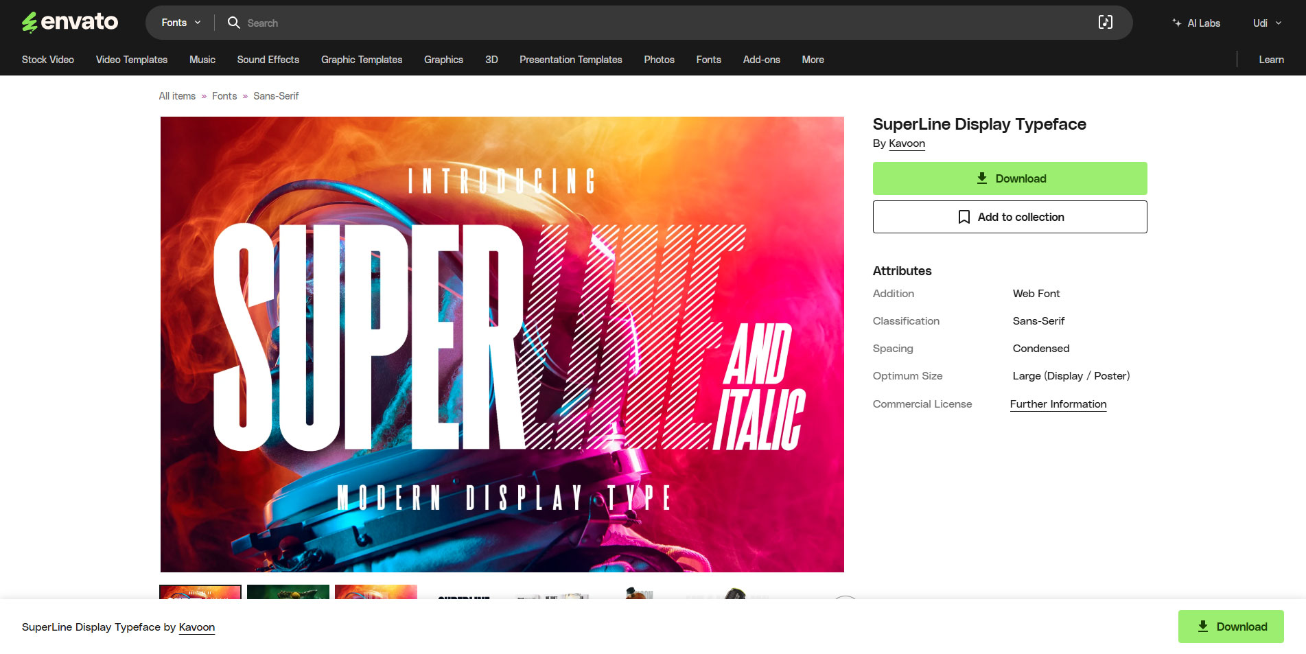 Envato SuperLine Display Typeface