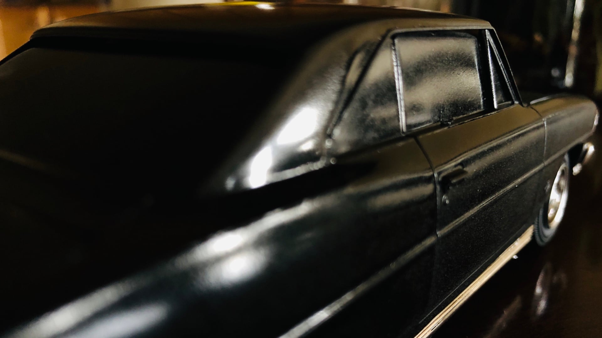 a model Ford Mustang