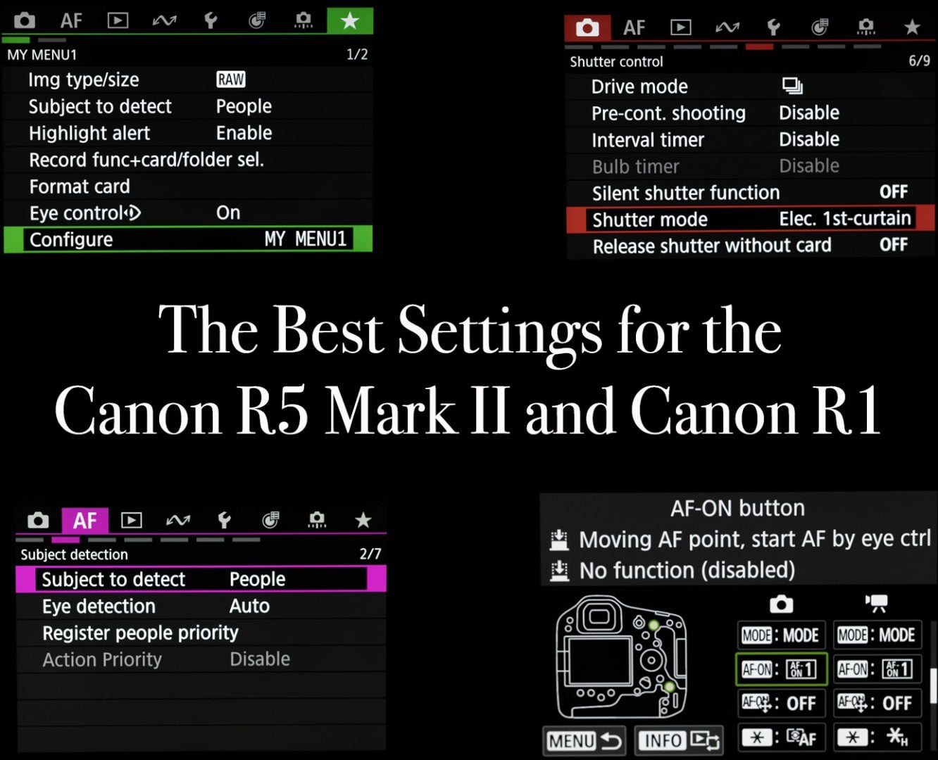 best settings for canon