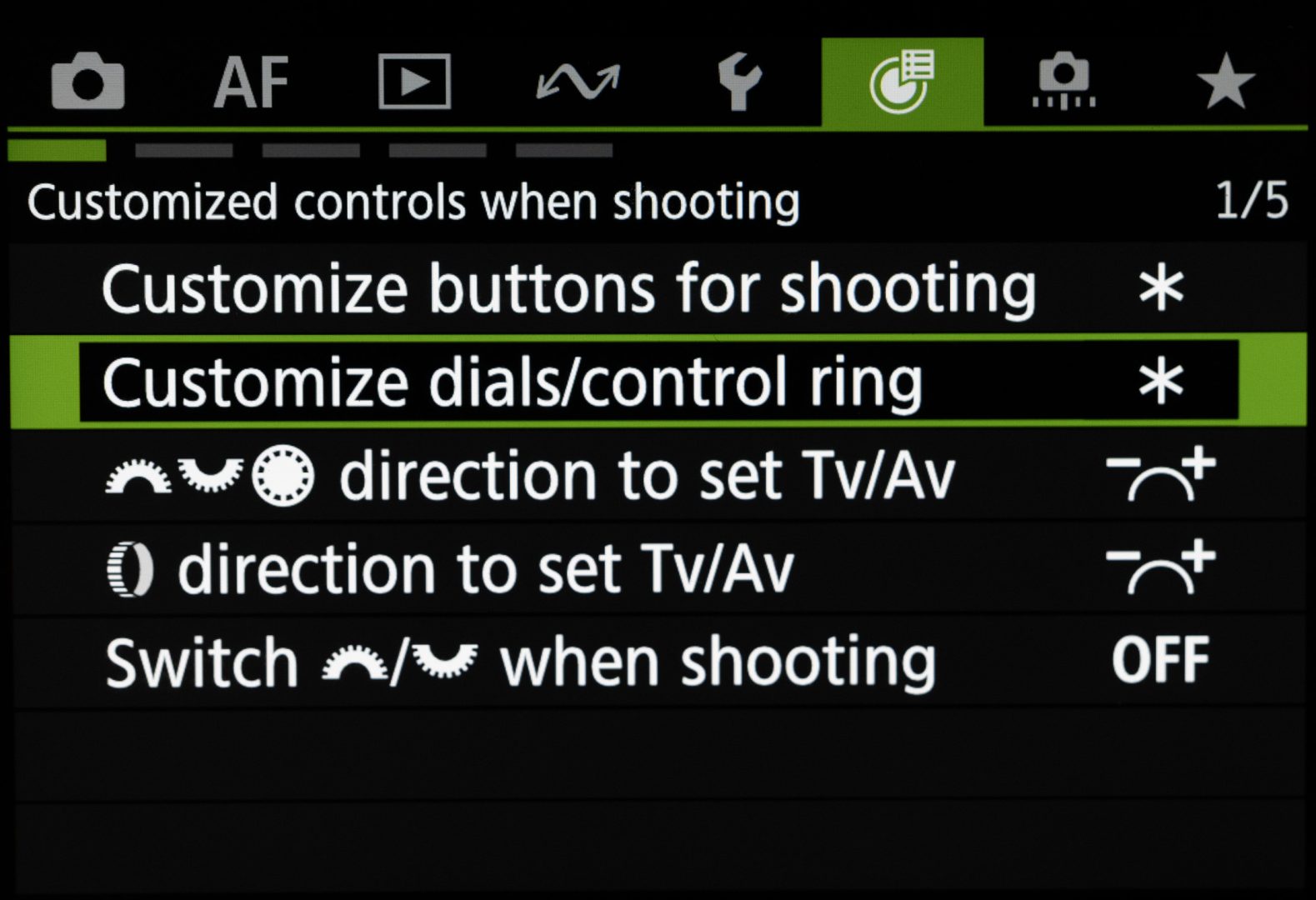 best settings for canon