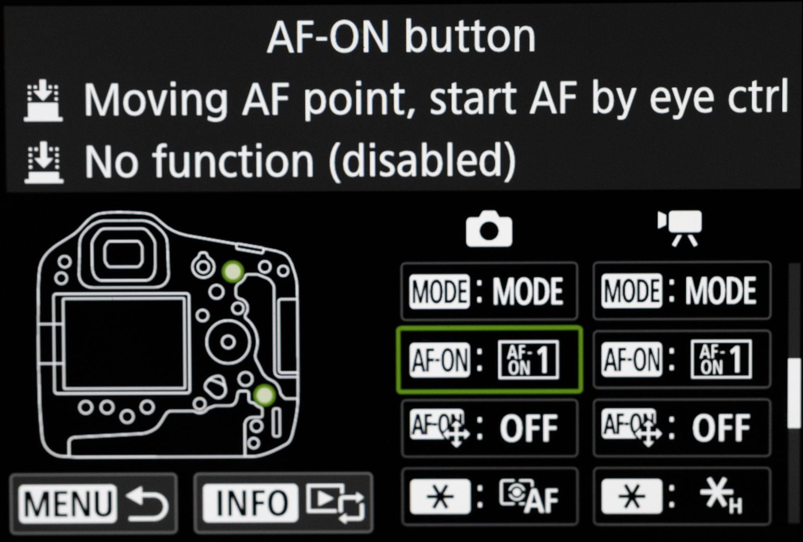 best settings for canon