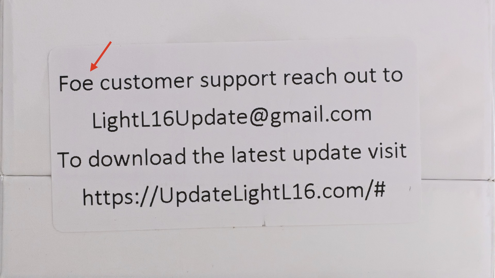 L16 firmware update URL