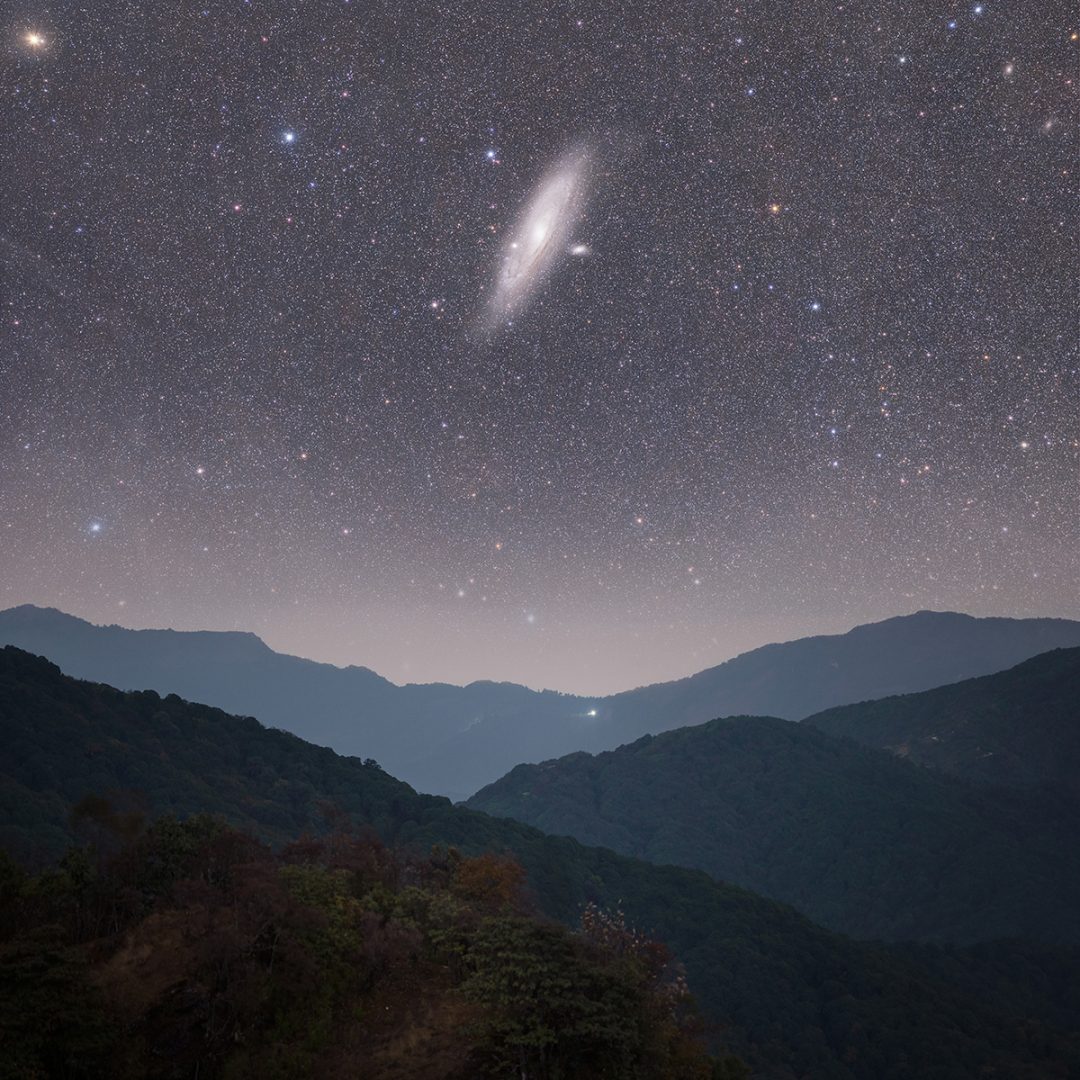 Andromeda over the Himalayas, the final image