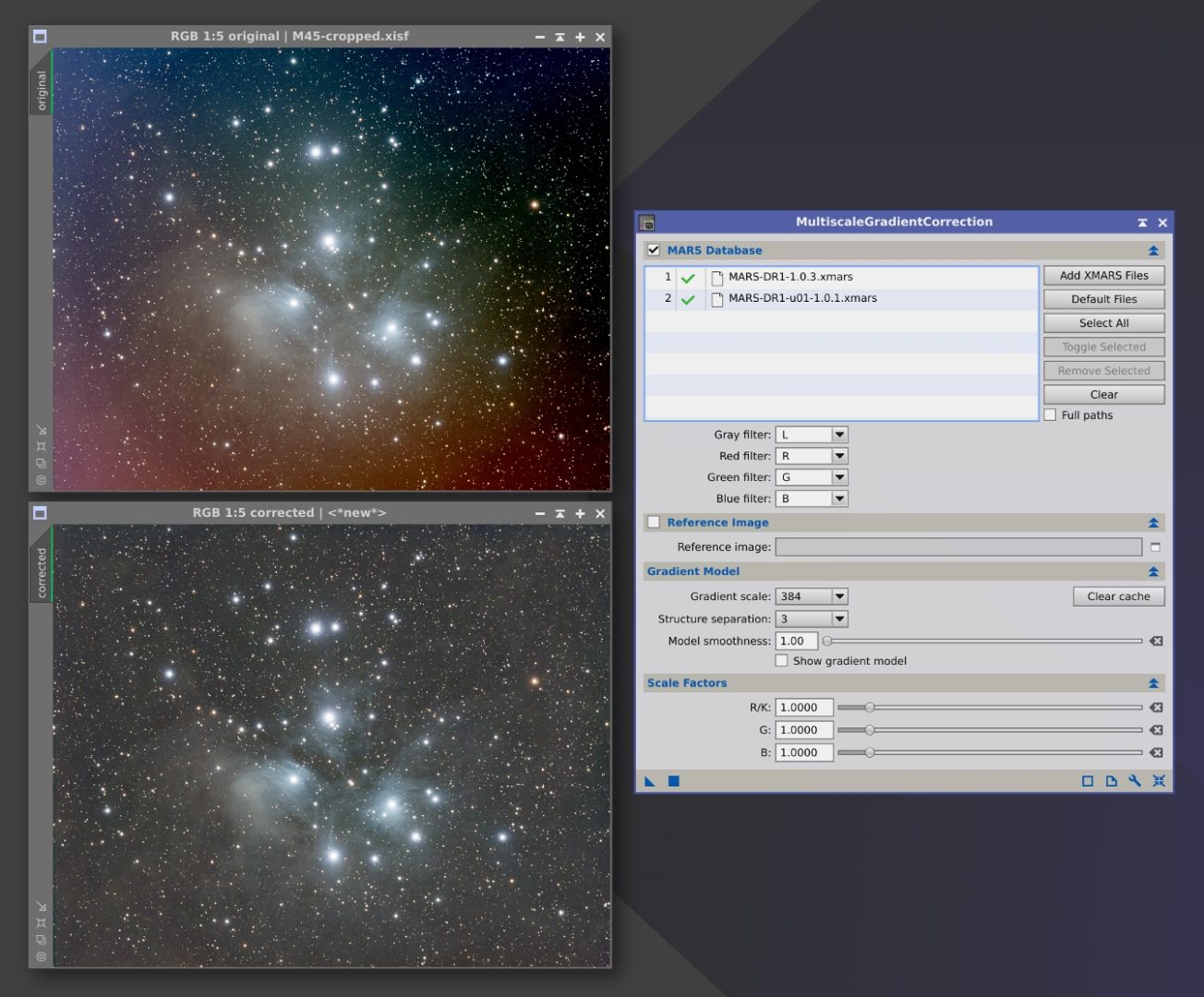 Pixisnight's new MultiscaleGradientCorrection tool