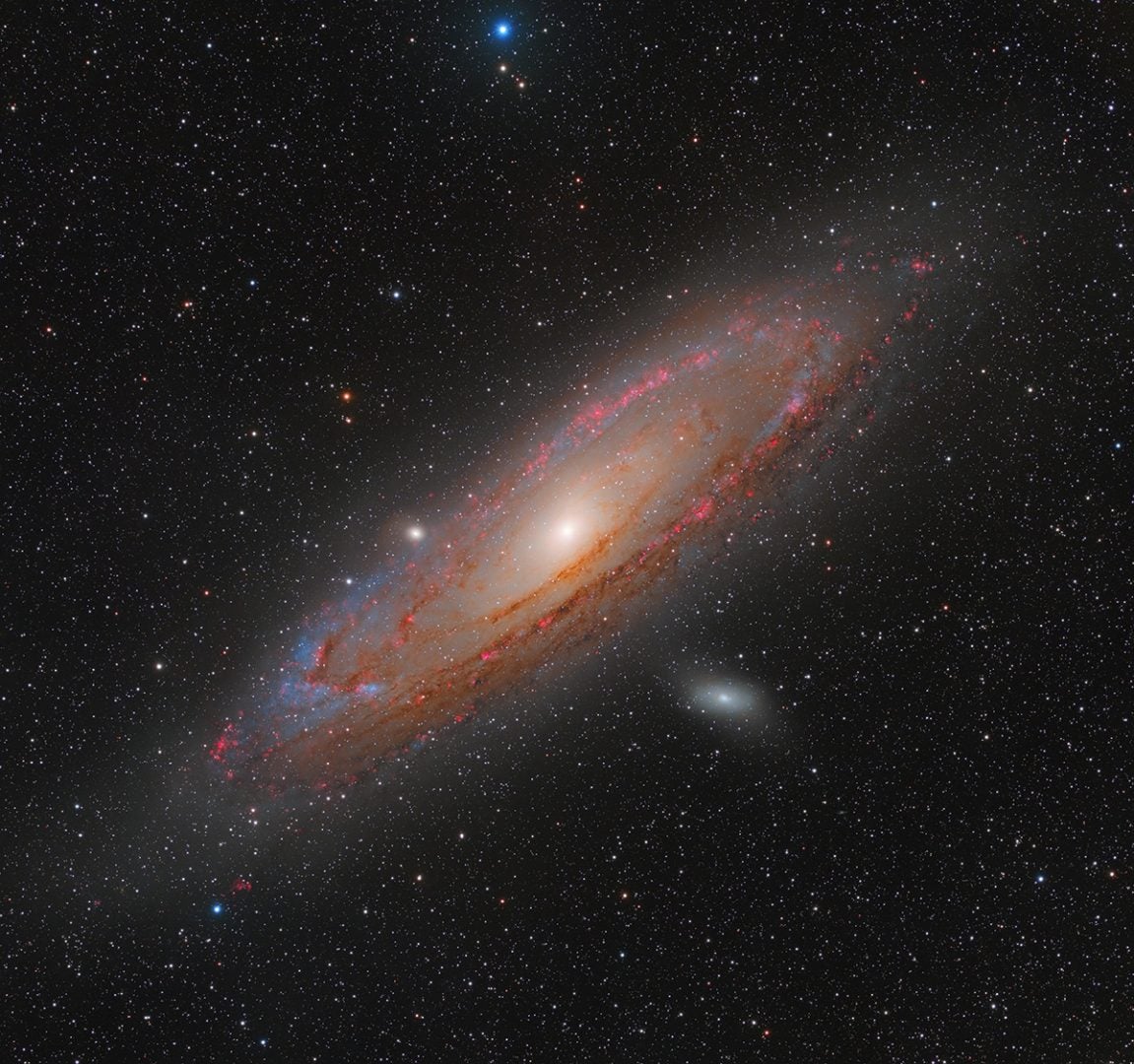 Andromeda galaxy, as seen from earth-based telescope