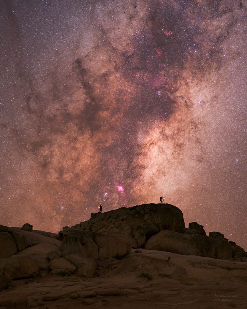 Milky way core over 'Cerro de la Buena Vista' in Uruguay